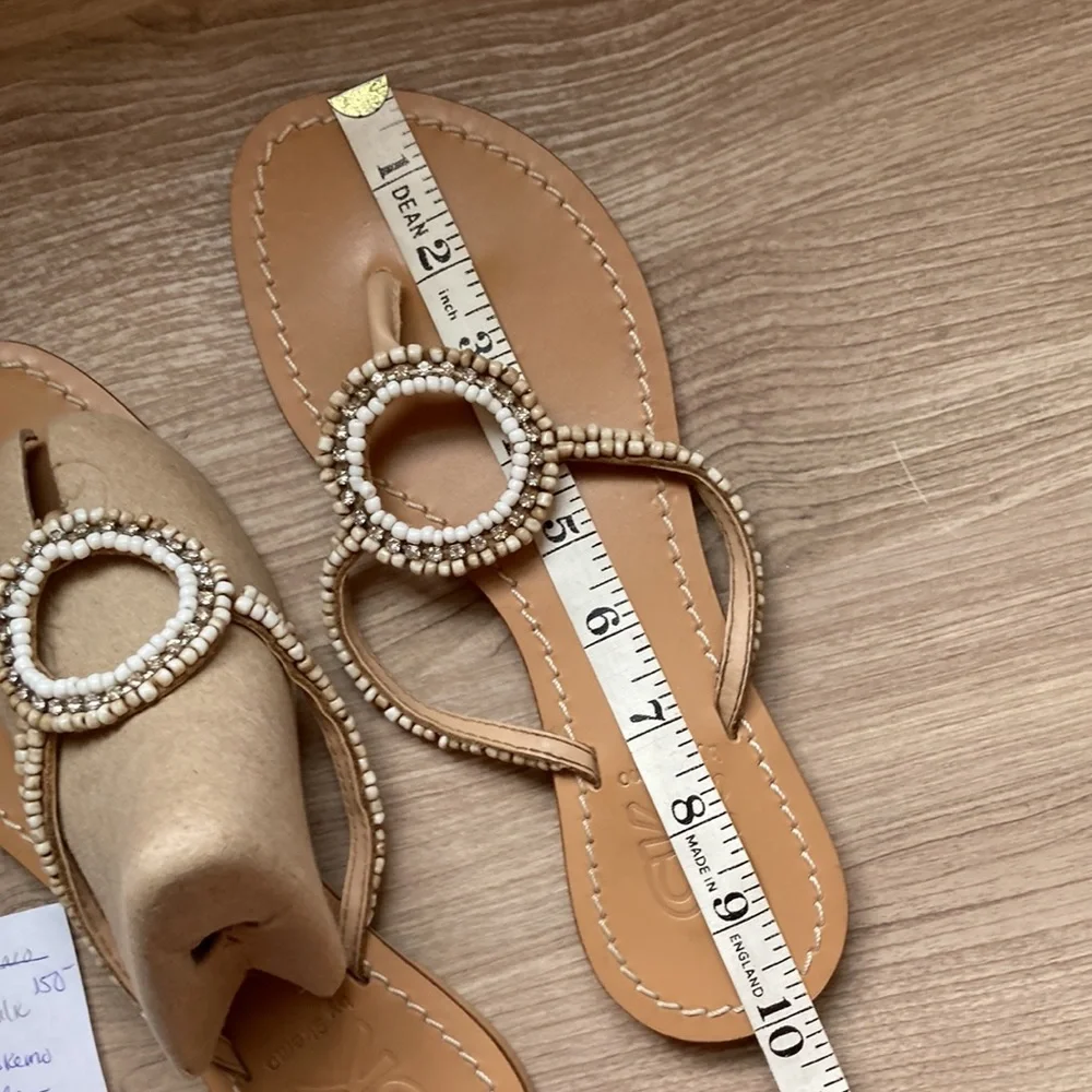 Sk by  Skemo rhinestones beads sandals 8